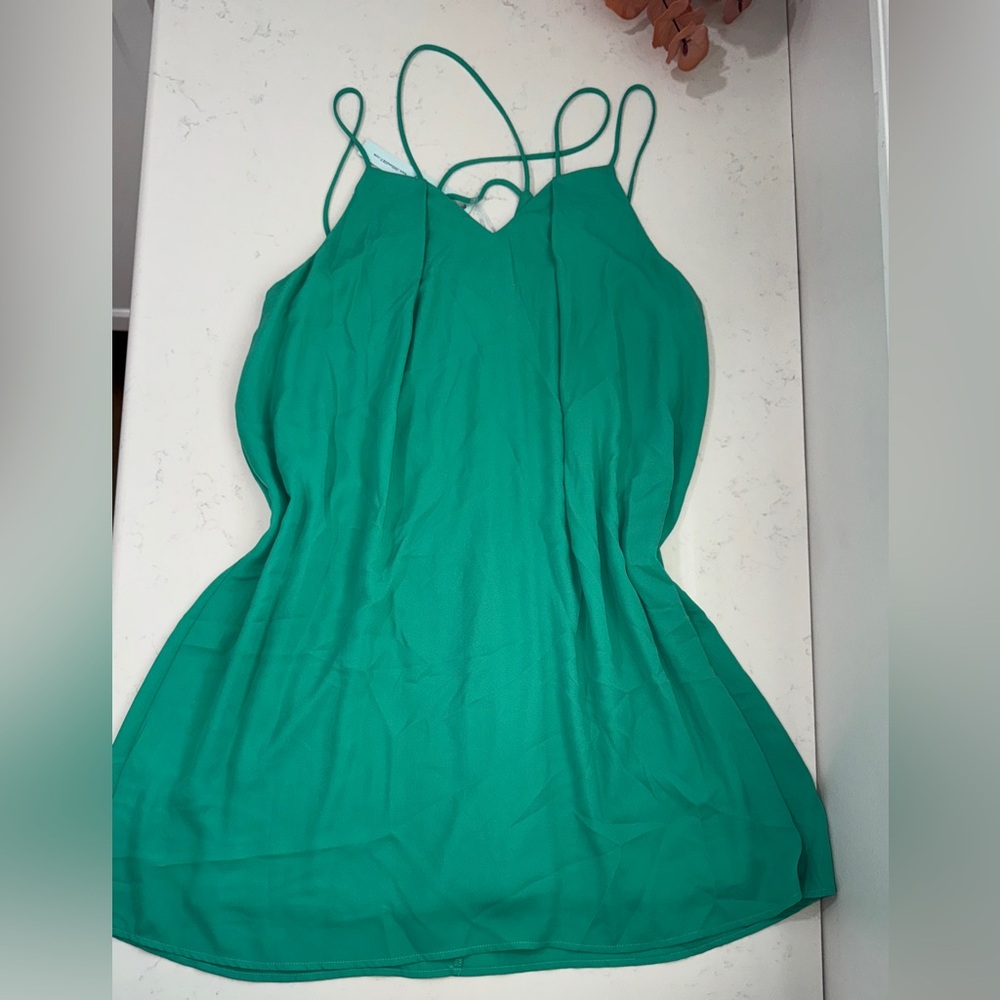 She + Sky Teal Strappy Dress